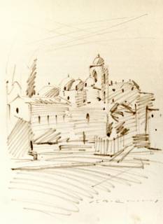 Palermo - n.10 - disegni di scorci e paesaggi siciliani