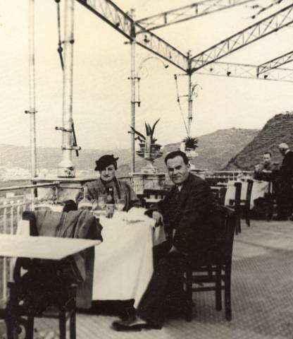 Virginio ed Enrica in viaggio di nozze a Palermo fotografia del 1936