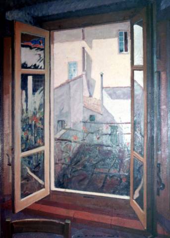 La finestra dello studio di Virginio Bianchi